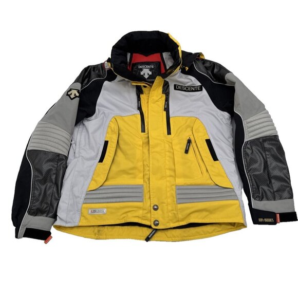 Descente Titan Thermo Ski Pro Jacket Ion Bodies Yellow black white Mens Small - Picture 2 of 16